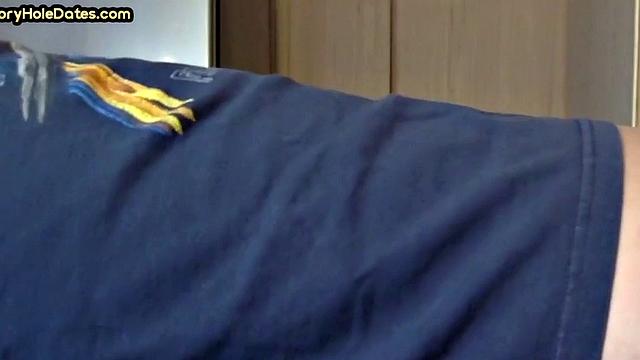 Mature gay man gets gloryhole action after sucking cock