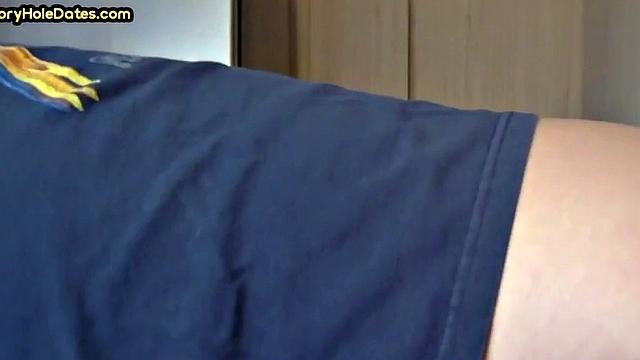 Mature gay man gets gloryhole action after sucking cock