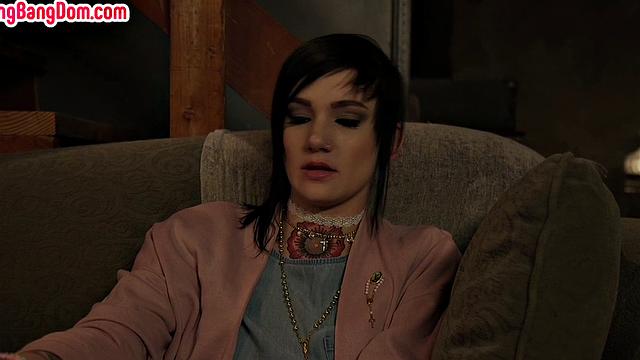 Alt babe gangbanged and covered in cum by multiple guys