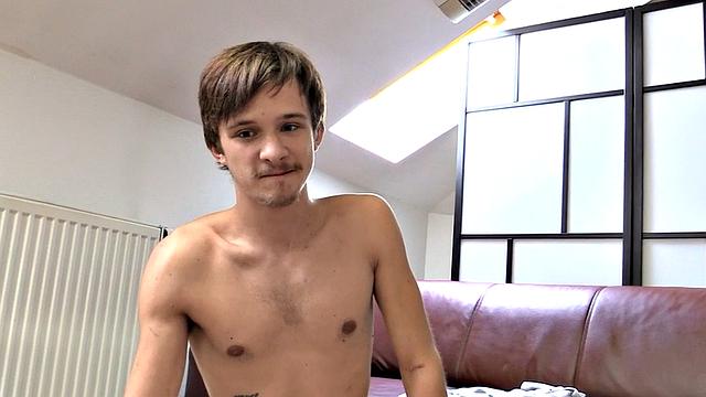 Facial loving Euro straight pulled and POV fucked for cash