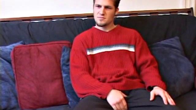 Str8 Alex Beats Off With Dildo