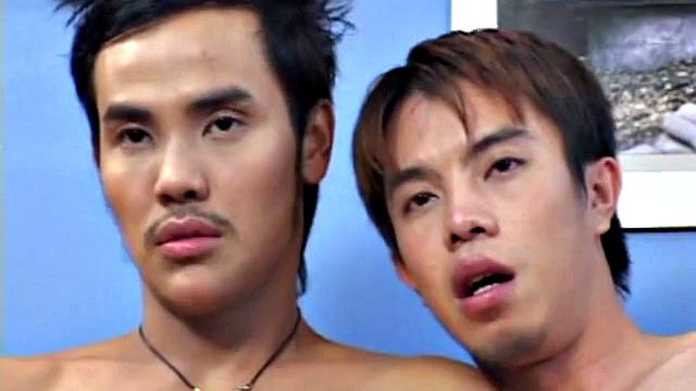 Horny asian jock jerking their cocks