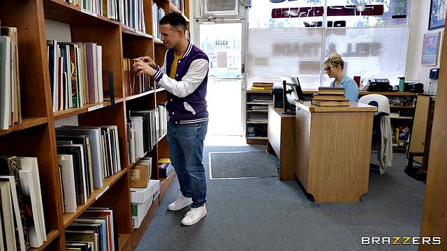 MILF Librarian Secretly Addicted to Eating Cum