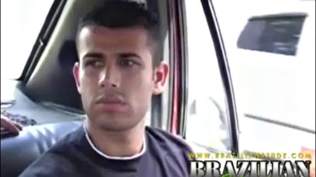 In this scene, Charles Crasto and Jorge Ervet get together for some hot Brazilian Sex. Charles goes down on Jorge's big dik for a long blowjob. Then he gives his ass to Jorge.