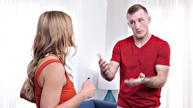 Busty neighbor Octavia Red likes to be the center of attention and wont think twice about Brick!!