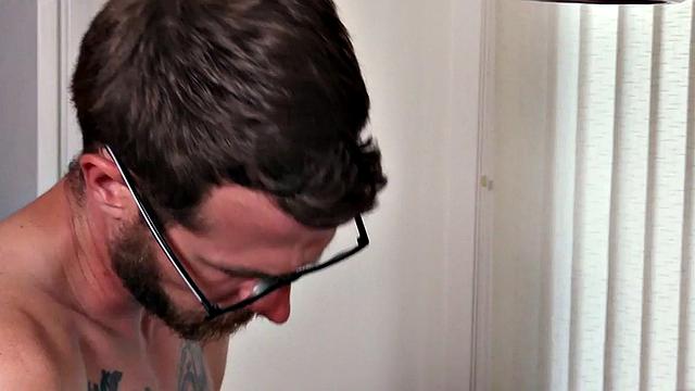 Twink stepbrother barebacked in kitchen by stepbro