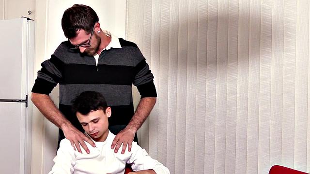 Twink stepbrother barebacked in kitchen by stepbro