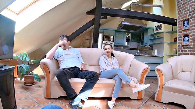 HUNT4K. For money old guy permits stranger to fuck his ravishing GF