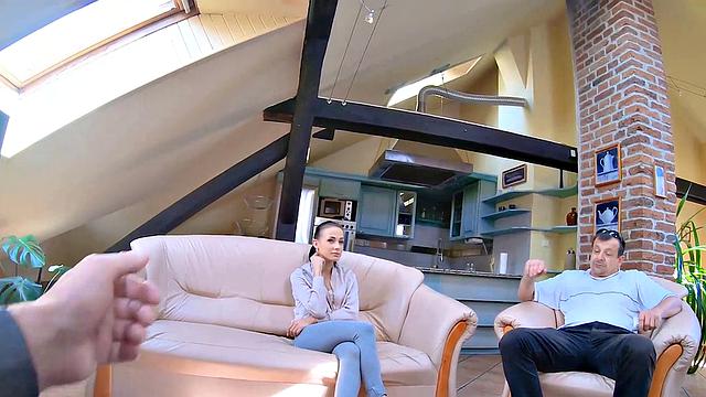 HUNT4K. For money old guy permits stranger to fuck his ravishing GF