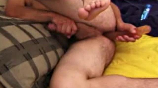 Ricky Underton quickly strips down and starts tugging on his cock. He lubes up his ass and shoves a purple vibrator deep inside. Next, he lubes up a double-header, and slides it in and out, while stroking his hard dick.