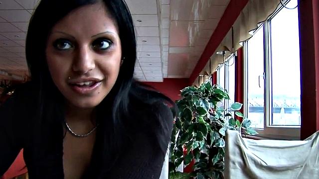 Pierced Latina fucked by big dick in doggystyle