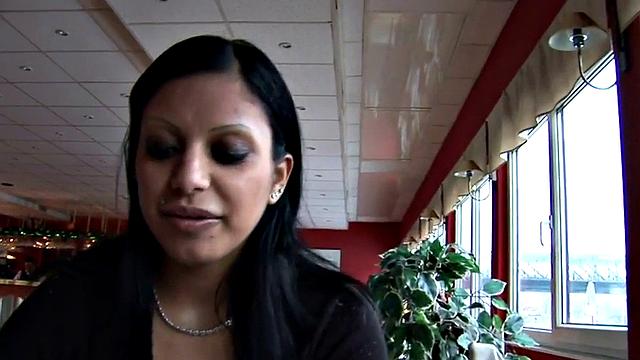 Pierced Latina fucked by big dick in doggystyle