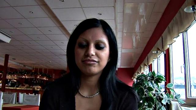 Pierced Latina fucked by big dick in doggystyle