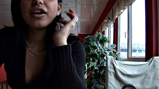 Pierced Latina fucked by big dick in doggystyle