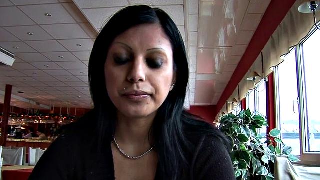 Pierced Latina fucked by big dick in doggystyle