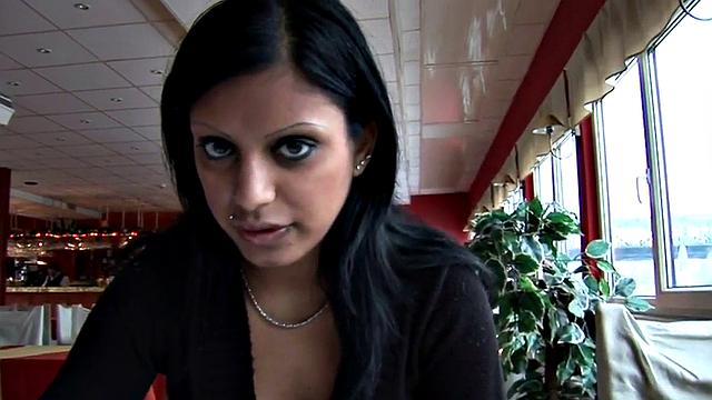 Pierced Latina fucked by big dick in doggystyle