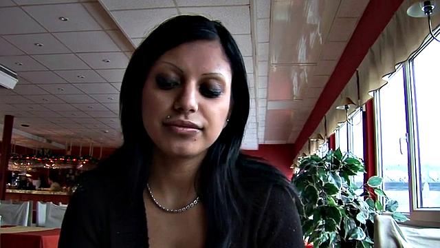 Pierced Latina fucked by big dick in doggystyle