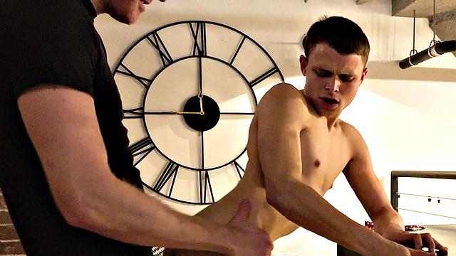 Cute tiny twunk surrenders to big DILF