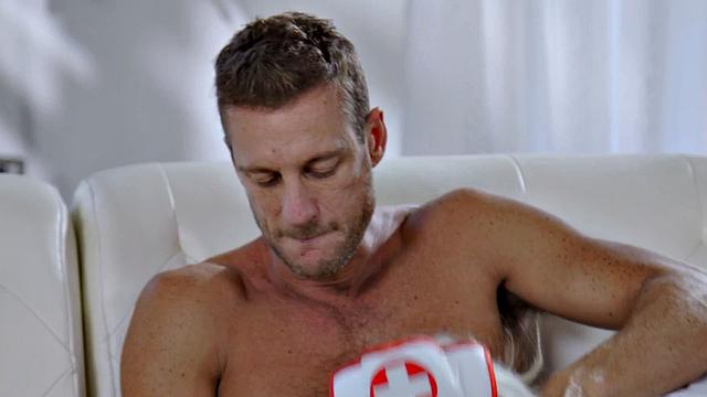 Sexy big-titted nurse fucked by patient in wet pussy