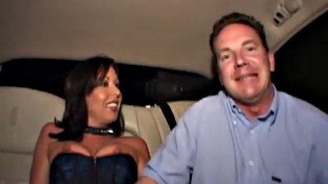 Stockinged babe sucks big cock