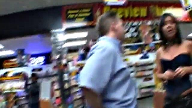 Stockinged babe sucks big cock