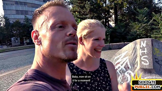 Outdoor German amateur gets fucked on sex date