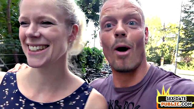 Outdoor German amateur gets fucked on sex date