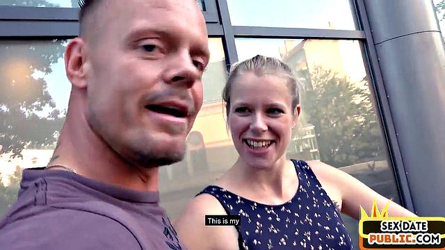 Outdoor German amateur gets fucked on sex date