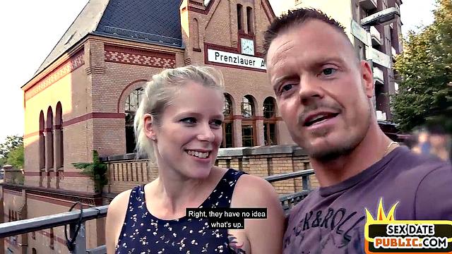 Outdoor German amateur gets fucked on sex date