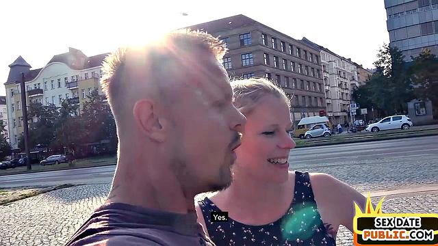 Outdoor German amateur gets fucked on sex date