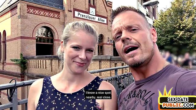 Outdoor German amateur gets fucked on sex date