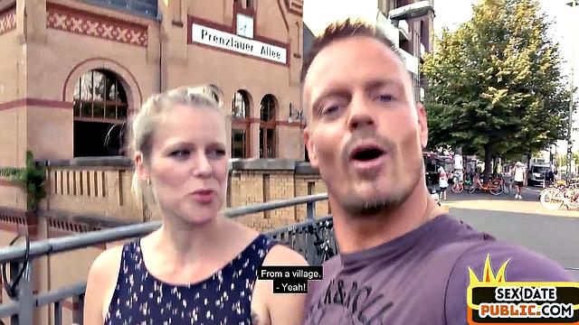 Outdoor German amateur gets fucked on sex date