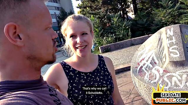 Outdoor German amateur gets fucked on sex date