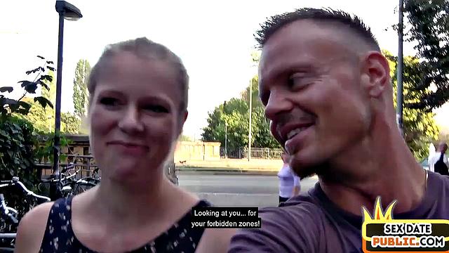 Outdoor German amateur gets fucked on sex date