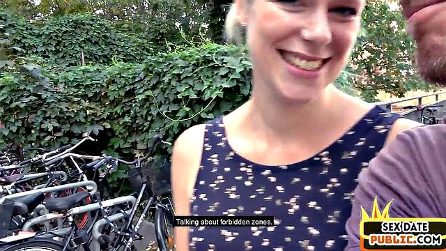 Outdoor German amateur gets fucked on sex date