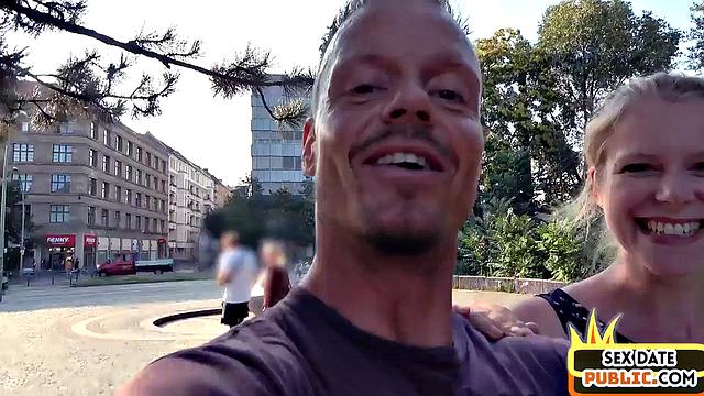 Outdoor German amateur gets fucked on sex date