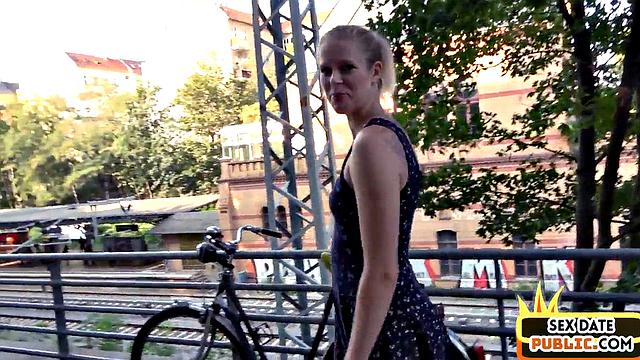 Outdoor German amateur gets fucked on sex date