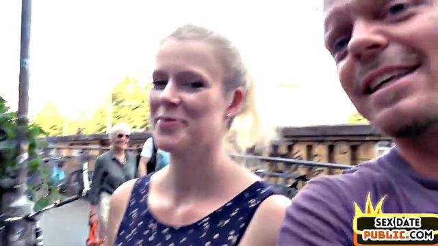 Outdoor German amateur gets fucked on sex date