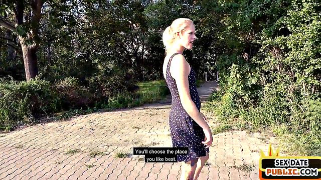 Outdoor German amateur gets fucked on sex date