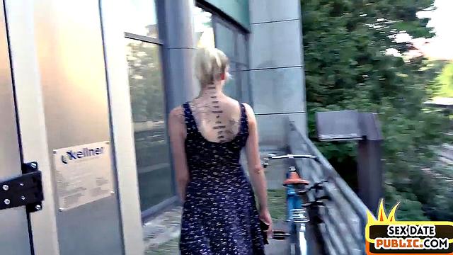 Outdoor German amateur gets fucked on sex date