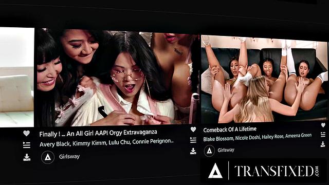 TRANSFIXED - GAME NIGHT SWAPPING ORGY! Andylynn Payne, Kasey Kei, Gal Ritchie & Vanessa Vega!