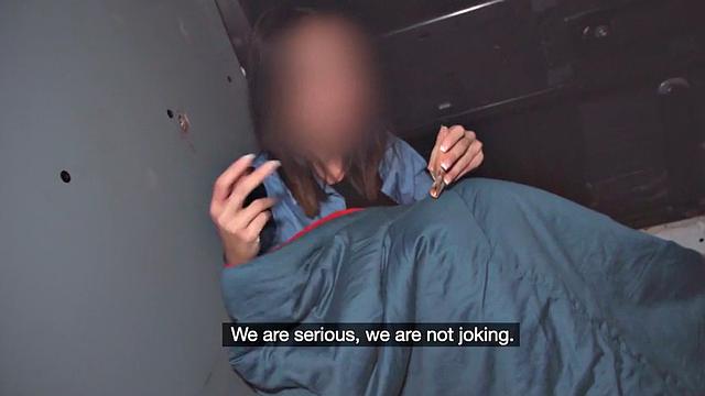 Cheap oiled anal babe fucked in the van after casting cash