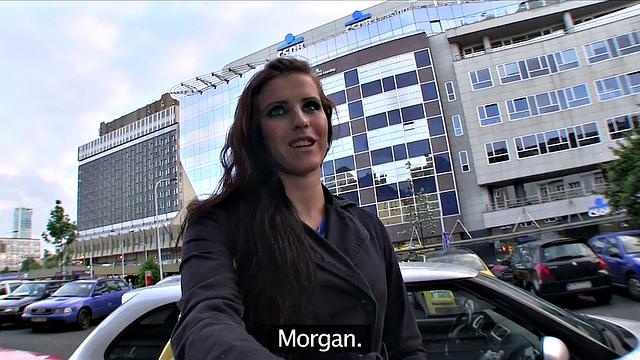 Kinky tattooed babe freaks out when stranger cums inside her bald pussy outdoors