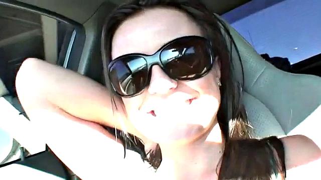 Public masturbation slut sucks on cock in POV