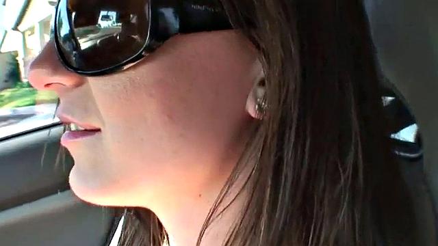 Public masturbation slut sucks on cock in POV