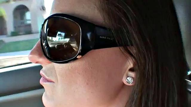 Public masturbation slut sucks on cock in POV