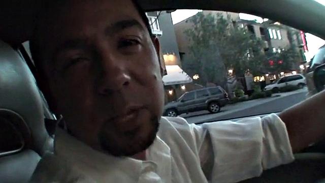 Public masturbation slut sucks on cock in POV