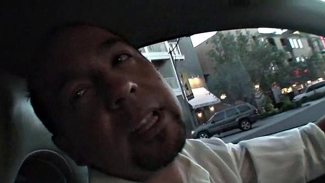 Public masturbation slut sucks on cock in POV