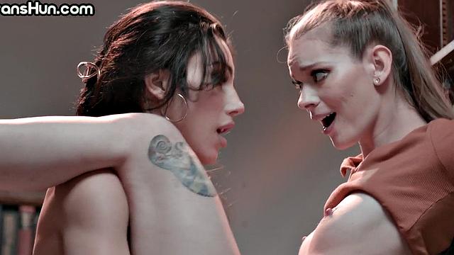 Trans bigtitted darling fucks her BFF's wet pussy in liberty