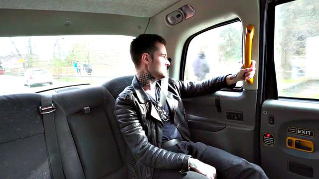 PAWG taxi driver riding passenger's cock
